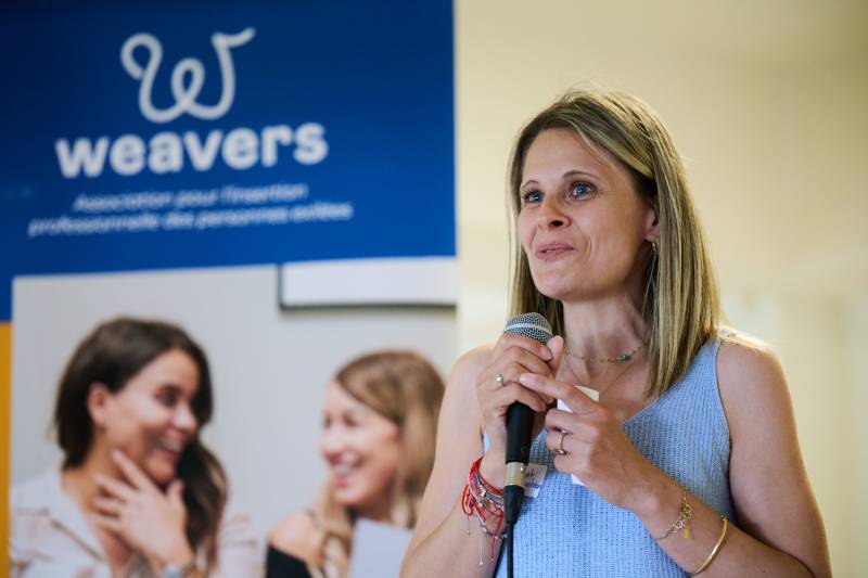 Discours Angeline JACQUET directrice Auxilia Formation à l'inauguration des locaux Weavers Marseille